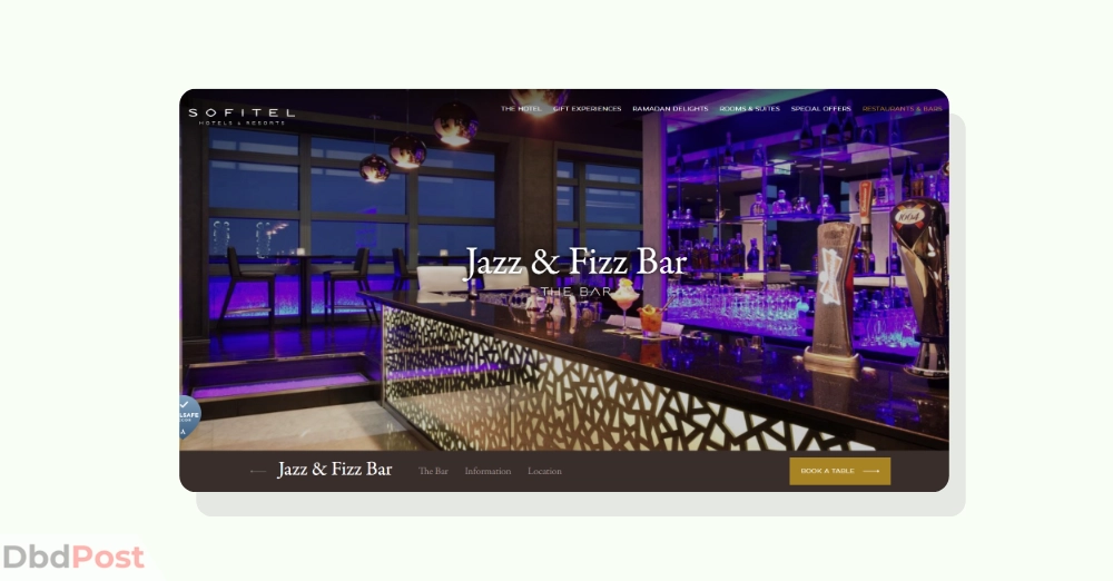 inarticle image-best bars in abu dhabi- Jazz & Fizz Bar