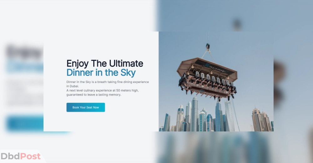 inarticle image-best restaurants in dubai with a view- Dinner in the Sky