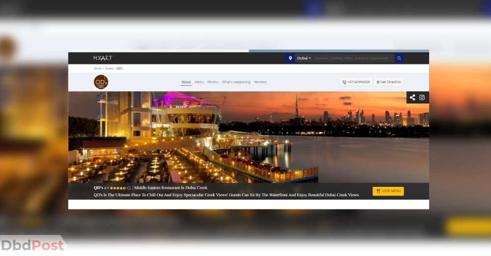 inarticle image-best restaurants in dubai with a view- QD's