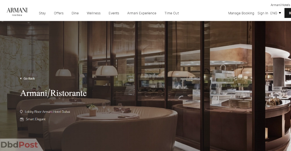 inarticle image-best romantic restaurants in dubai -Armani