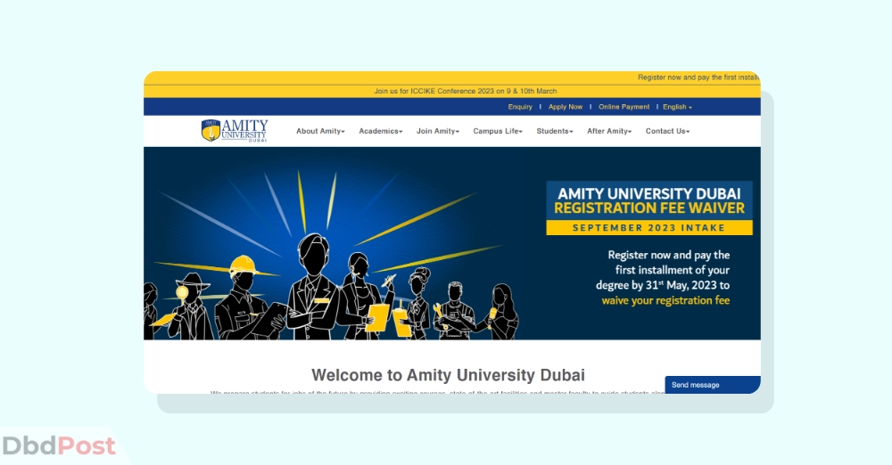 inarticle image-best universities in dubai- Amity University - Dubai Campus