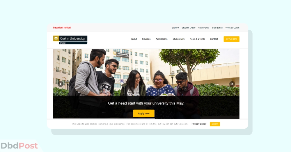 inarticle image-best universities in dubai- Curtin University - Dubai