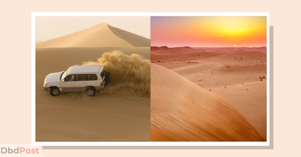 inarticle image-desert safari dubai- Dubai jeep desert safari with sunrise 