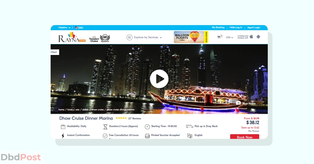 inarticle image-dhow cruise dubai-Rayna Tours_ Dhow dinner cruise