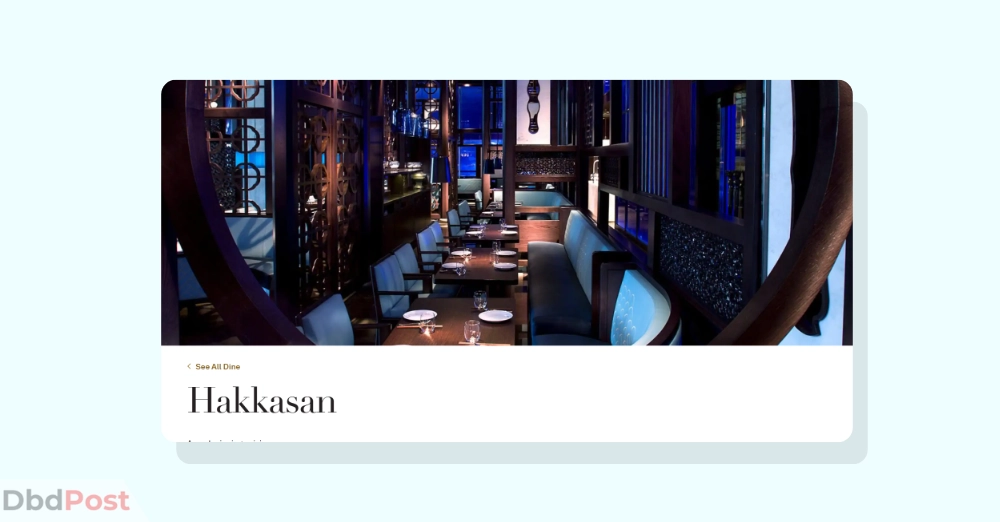 inarticle image-emirates palace restaurants - Hakkasan Abu Dhabi