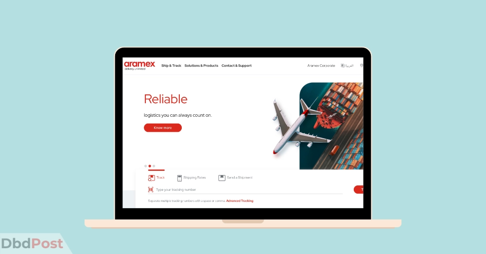 inarticle image-how to track aramex parcel- Step 2 Visit the Aramex website or mobile application 