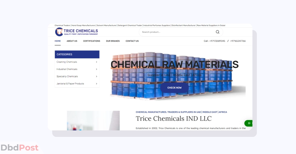 inarticle image-manufacturing companies in uae- Trice Chemicals IND LLC