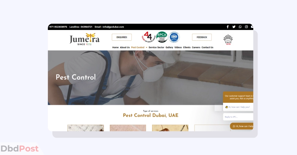 inarticle image-pest control services in dubai- Jumeira Pest Control Service