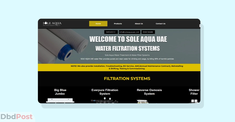 inarticle image-water treatment companies in uae - Sole Aqua Water Filter LLC