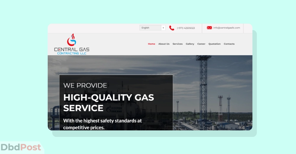 inarticle image-web design company in dubai - Central Gas Contracting LLC - Gas company in UAE