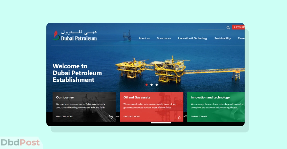 inarticle image-web design company in dubai - Dubai Petroleum