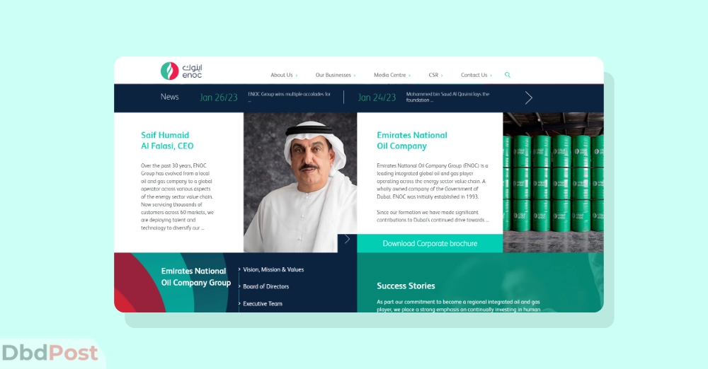 inarticle image-web design company in dubai - Emirates National Oil Company Limited (ENOC)