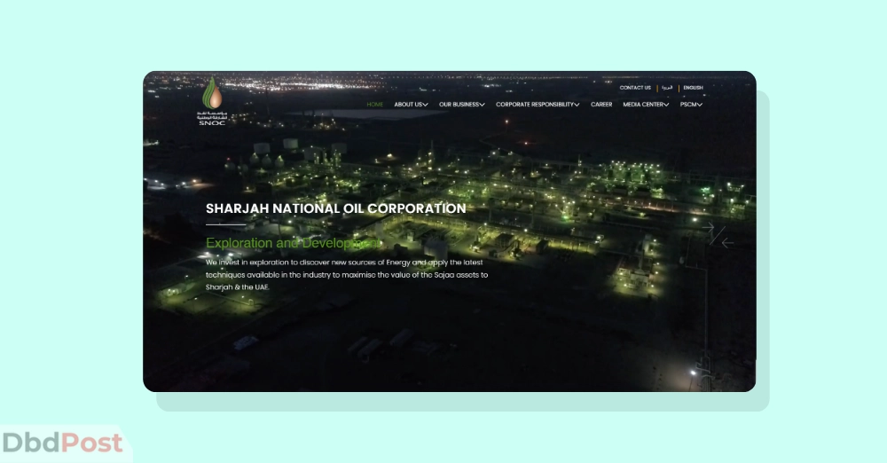inarticle image-web design company in dubai - Sharjah National Oil Corporation (SNOC)