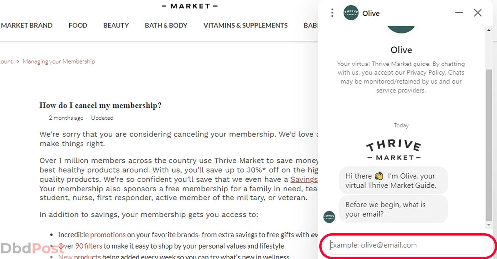 inarticle image-How to cancel Thrive Market membership-Step 4