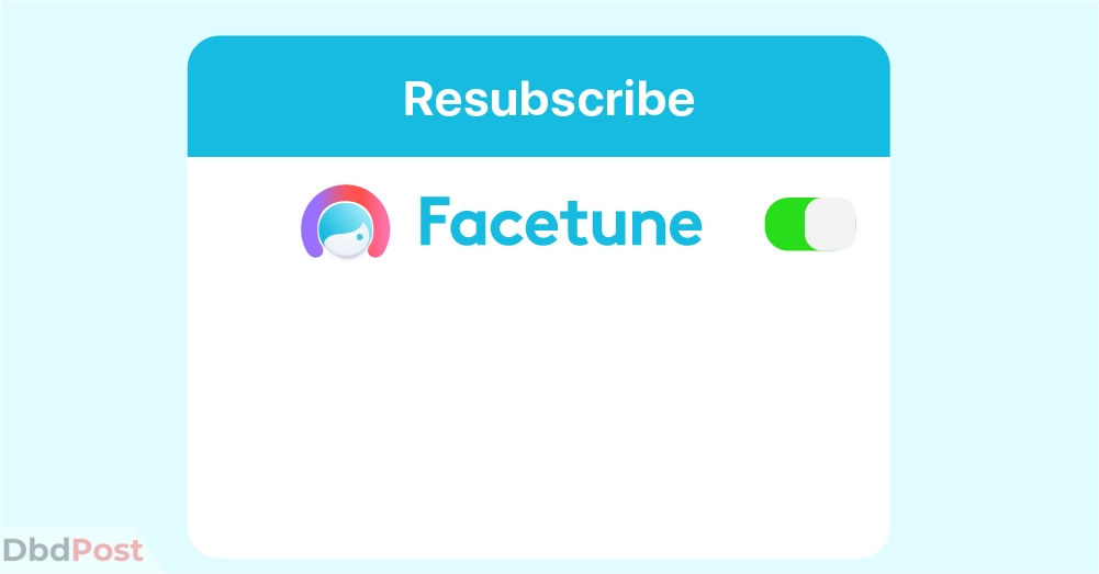 inarticle image-how to cancel facetune subscription_How to re-subscribe to a service step 3