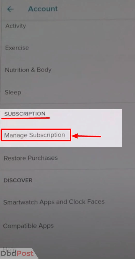 inarticle image-how to cancel fitbit premium-Step 3