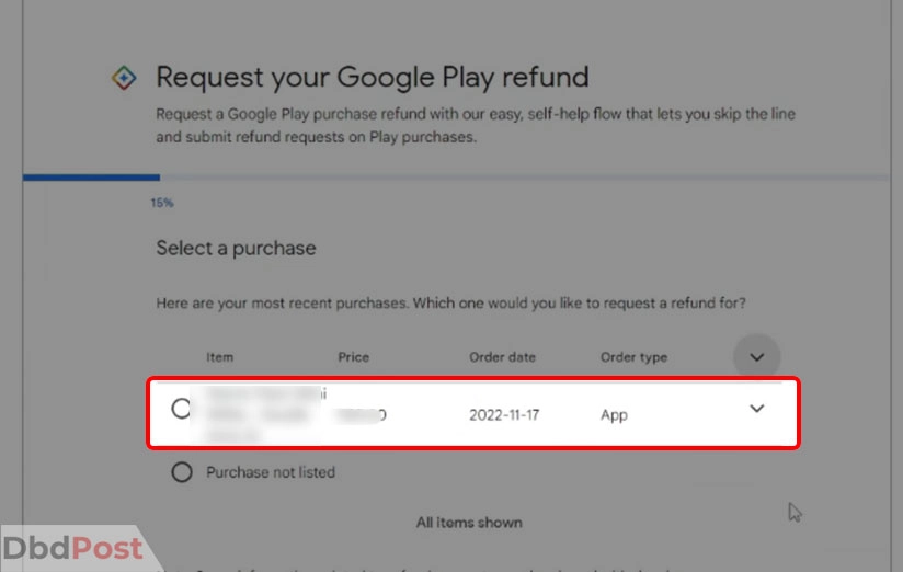 inarticle image-how to cancel snapchat plus-android refund step 5