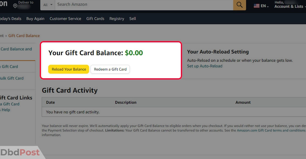 inarticle image-how to check amazon gift card balance-Website Method 2 Step 5