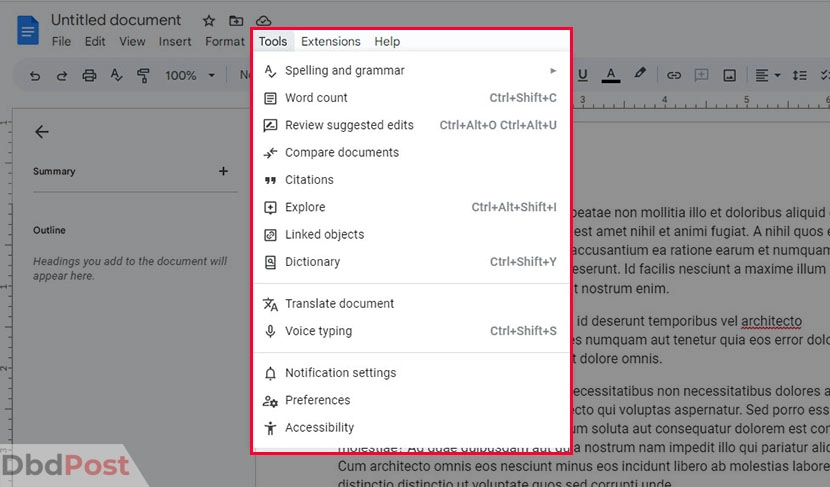 inarticle image-how to check word count on google docs-Checking word count for specific sections step 1
