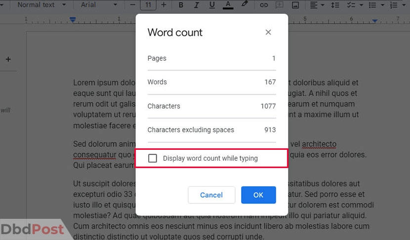 inarticle image-how to check word count on google docs-Checking word count in real-time step 1