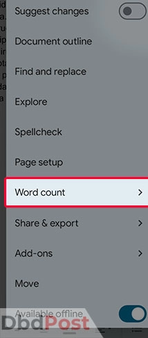 inarticle image-how to check word count on google docs-Checking word count on Android or iOS device step 4