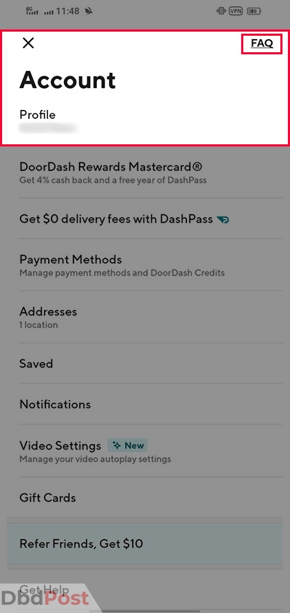 inarticle image-how to complain to doordash-Filing a complaint through mobile app method 2 step 2