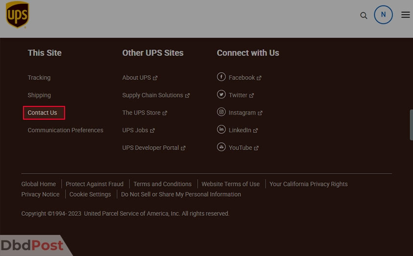 inarticle image-how to file a complaint with ups-Call customer servicet step 2