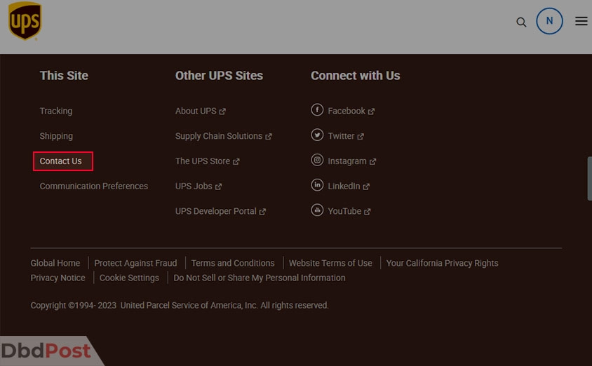 inarticle image-how to file a complaint with ups-Send an email step 2