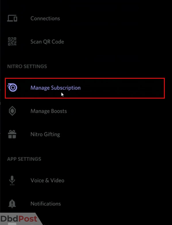 inarticle image-how to cancel discord nitro-Discord Nitro membership cancellation on the mobile app step 4