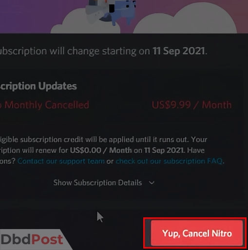 inarticle image-how to cancel discord nitro-Terminate discord Nitro account on website_desktop app step 6