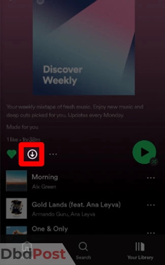 inarticle image-how to download songs on spotify-step 2