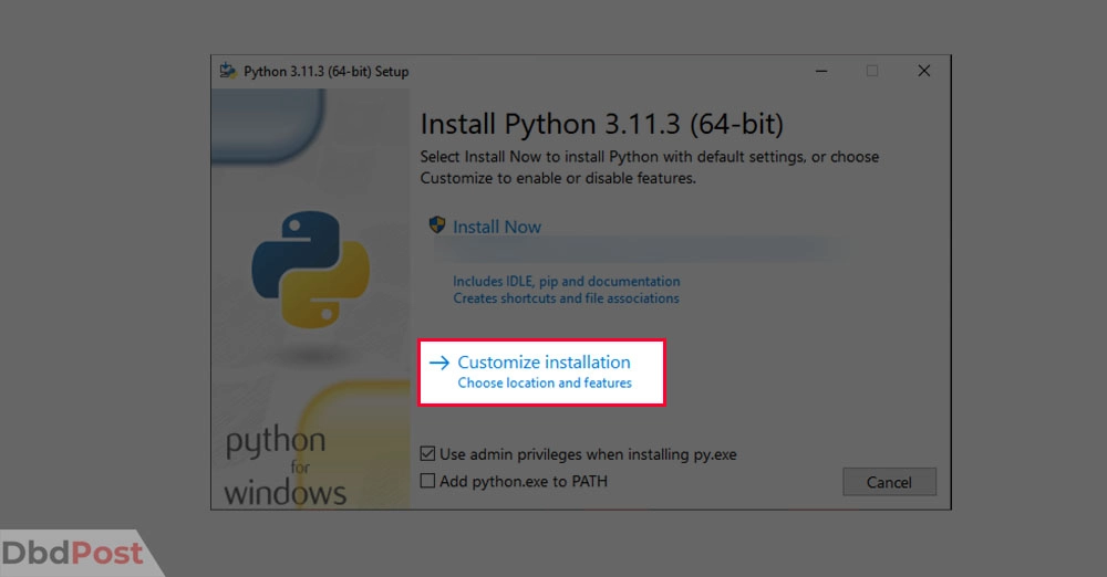 inarticle image-how to download the mindtpy solver-Download and install Python step 3.1