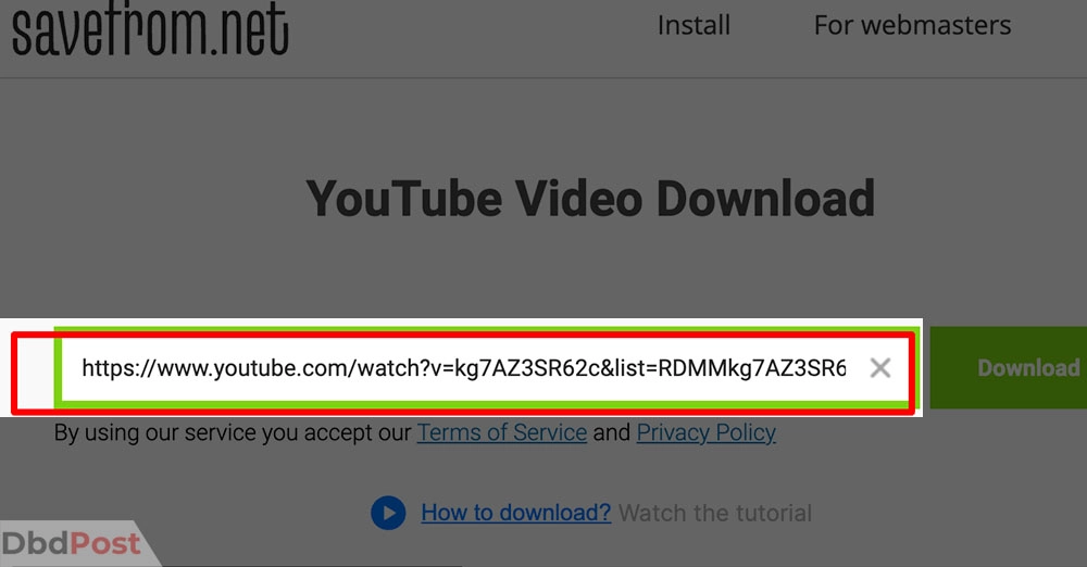 inarticle image-how to download youtube videosr-Using online downloaders step 4
