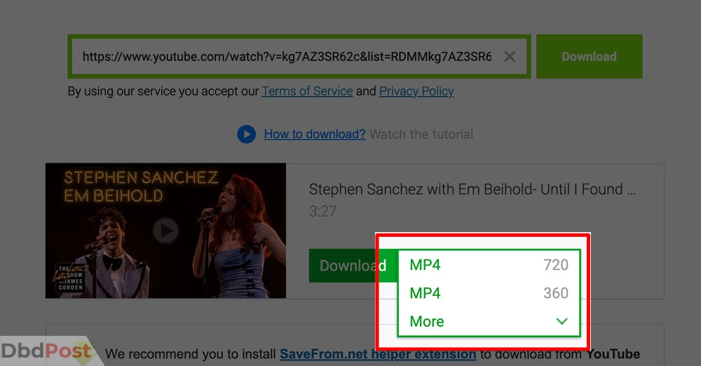 inarticle image-how to download youtube videosr-Using online downloaders step 5