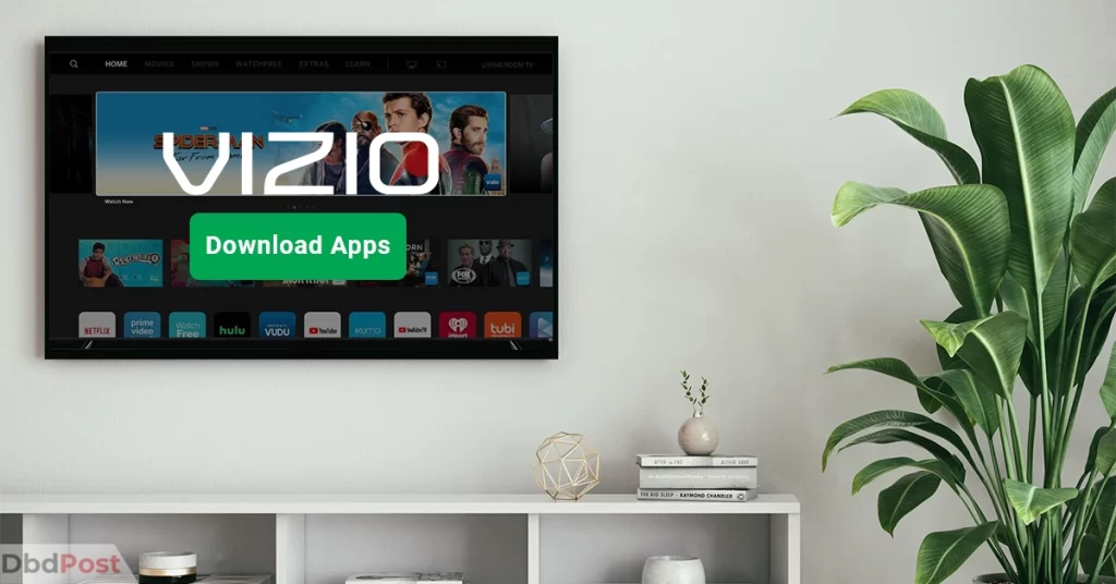 feature image-how to download apps on vizio tv-downloading apps on vizio tv illustration