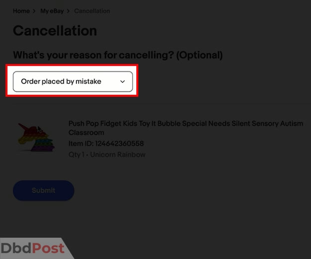 inarticle image-how to cancel an ebay order-How to cancel eBay order as a buyer step 6