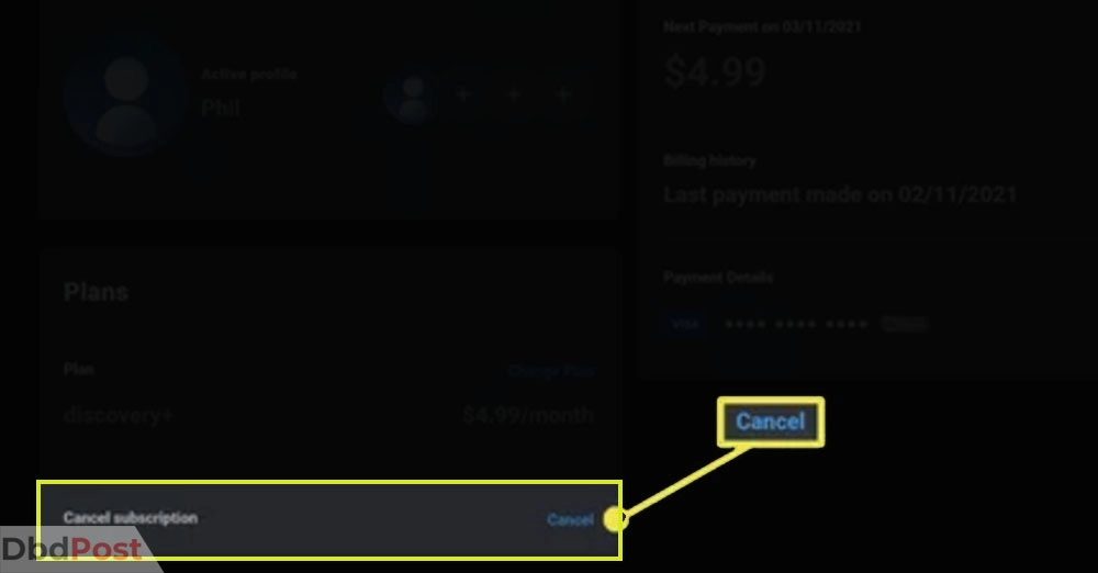 inarticle image-how to cancel discovery plus-step 7